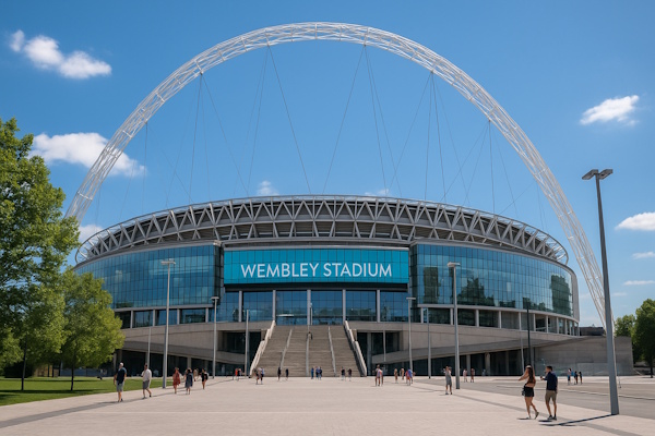 Das Wembley-Stadium von außen